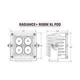 RIGID Industries XL Radiance + Light Pod - RGBW - Pair [322053]
