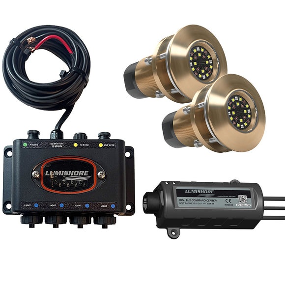 Lumishore EOS TIX404 2 Lights, Hub, LUX Command Center [010-04530-00]