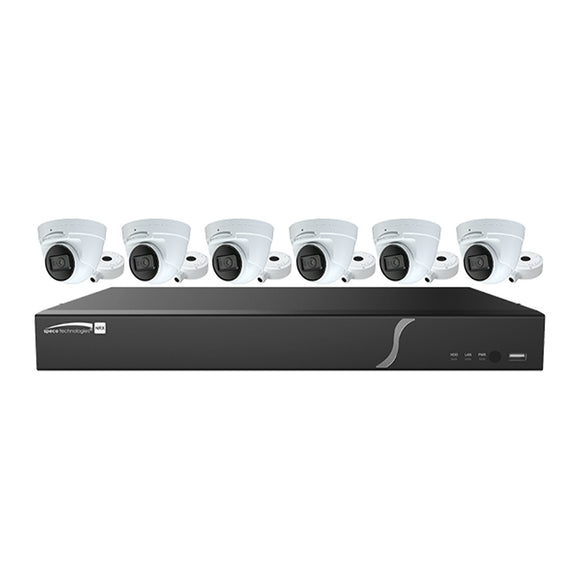 Speco 8 Channel, 2TB Recorder w/6 4MP Turret Cameras [ZIP86T2]