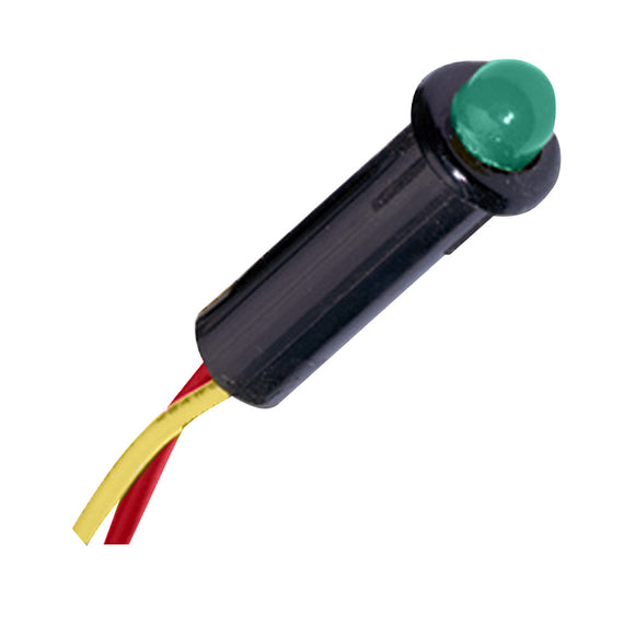 Paneltronics LED Indicator Light - Green - 12-14 VDC - 1/4