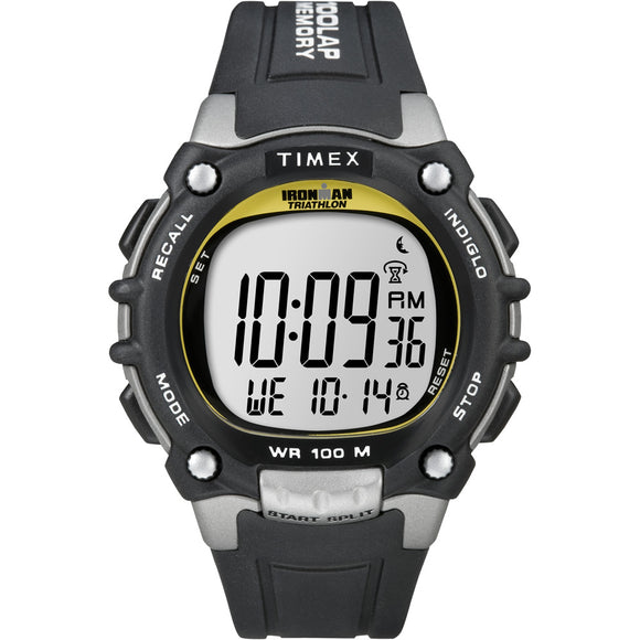 Timex Ironman Traditional 100-Lap - Black/Silver/Yellow Watch [T5E231]