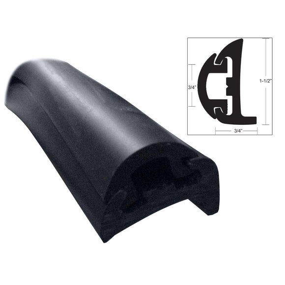 TACO Semi-Rigid Rub Rail Kit - Black w/Black Insert - 50' [V11-9795BBK50D-2]